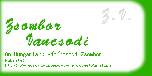 zsombor vancsodi business card